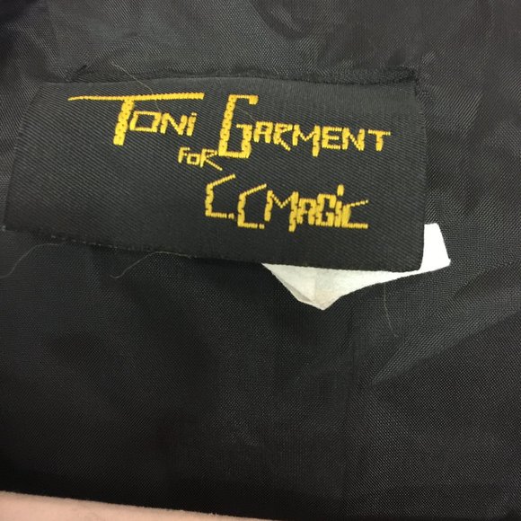 Toni Garment CC Magic Vest Tuxedo Vintage BOHO Med - Picture 3 of 7